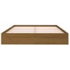 Cama Matrimonial | Cama Para Adultos | Estructura De Cama Doble Madera Maciza Marrón Miel 120x190 Cm Cfw140524