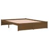 Cama Matrimonial | Cama Para Adultos | Estructura De Cama Doble Madera Maciza Marrón Miel 135x190 Cm Cfw352491