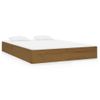 Cama Matrimonial | Cama Para Adultos | Estructura De Cama Doble Madera Maciza Marrón Miel 135x190 Cm Cfw863367