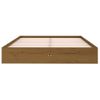 Cama Matrimonial | Cama Para Adultos | Estructura De Cama Doble Madera Maciza Marrón Miel 135x190 Cm Cfw863367