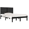 Cama Matrimonial | Cama Para Adultos | Estructura De Cama Madera Maciza Negro 135x190 Cm Cfw521646