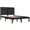 Cama Matrimonial | Cama Para Adultos | Estructura De Cama Madera Maciza Negro 135x190 Cm Cfw521646