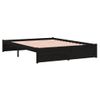 Cama Matrimonial | Cama Para Adultos | Estructura De Cama Doble Madera Maciza Negro 135x190 Cm Cfw946067