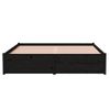 Cama Matrimonial | Cama Para Adultos | Estructura De Cama Doble Madera Maciza Negro 135x190 Cm Cfw946067