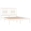 Cama Matrimonial | Cama Para Adultos | Estructura Cama Madera Maciza Blanco 120x190 Cm Cfw443024