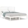 Cama Matrimonial | Cama Para Adultos | Estructura De Cama Doble De Madera Maciza Blanca 120x190cm Cfw388617