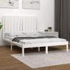 Cama Matrimonial | Cama Para Adultos | Estructura De Cama Madera Maciza Blanco 120x190 Cm Cfw805080