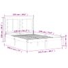 Cama Matrimonial | Cama Para Adultos | Estructura Cama Doble Pequeña Madera Maciza Blanca 120x190 Cm Cfw724660