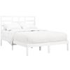 Cama Matrimonial | Cama Para Adultos | Estructura De Cama Doble De Madera Maciza Blanca 120x190cm Cfw557369