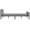 Cama Matrimonial | Cama Para Adultos | Estructura De Cama Madera Maciza Gris 120x190 Cm Cfw511251