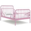 Cama Para Adultos | Estructura De Cama Extensible Metal Rosa 80x130/200 Cm Cfw319487