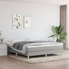 Cama Matrimonial | Cama Para Adultos | Estructura De Cama Box Spring Tela Gris Claro 180x200 Cm Cfw316763