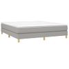 Cama Matrimonial | Cama Para Adultos | Estructura De Cama Box Spring Tela Gris Claro 180x200 Cm Cfw316763