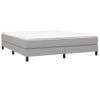 Cama Matrimonial | Cama Para Adultos | Estructura De Cama Box Spring Tela Gris Claro 180x200 Cm Cfw208616