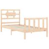 Cama Individual | Cama Para Adultos | Estructura De Cama Individual Con Cabecero Madera Maciza Cfw485687