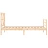 Cama Individual | Cama Para Adultos | Estructura De Cama Individual Con Cabecero Madera Maciza Cfw794488