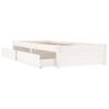 Cama Individual | Cama Para Adultos | Estructura De Cama Individual Con Cajones Blanco 90x190 Cm Cfw778768