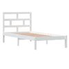 Cama Individual | Cama Para Adultos | Estructura De Cama Madera Maciza Blanco 90x190 Cm Cfw644812