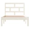 Cama Individual | Cama Para Adultos | Estructura De Cama Madera Maciza Blanco 90x190 Cm Cfw644812