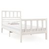 Cama Individual | Cama Para Adultos | Estructura De Cama Madera Maciza Blanco 75x190 Cm Cfw835604