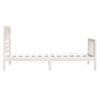 Cama Individual | Cama Para Adultos | Estructura De Cama Madera Maciza Blanco 75x190 Cm Cfw835604