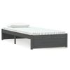 Cama Individual | Cama Para Adultos | Estructura De Cama Individual Madera Maciza Gris 2ft6 75x190 Cm Cfw367118