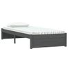 Cama Individual | Cama Para Adultos | Estructura De Cama Individual Madera Maciza Gris 2ft6 75x190 Cm Cfw367118