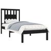 Cama Individual | Cama Para Adultos | Estructura De Cama Individual Madera Maciza Negro 90x190 Cm Cfw517867