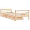 Cama Individual | Cama Infantil | Estructura De Cama Infantil Con Cajones Madera Pino 90x190 Cm Cfw635002