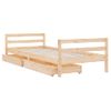 Cama Individual | Cama Infantil | Estructura De Cama Infantil Con Cajones Madera Pino 90x190 Cm Cfw635002