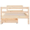 Cama Individual | Cama Infantil | Estructura De Cama Infantil Con Cajones Madera Pino 90x190 Cm Cfw635002