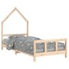 Cama Individual | Cama Infantil | Estructura De Cama Infantil Madera Maciza De Pino 90x190 Cm Cfw868020