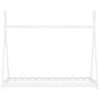 Cama Individual | Cama Infantil | Estructura De Cama Infantil Madera Maciza Pino Blanca 70x140 Cm Cfw421741