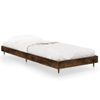 Cama Individual | Cama Para Adultos | Estructura De Cama Madera Contrachapada Roble Humo 75x190 Cm Cfw210250