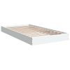 Cama Individual | Cama Para Adultos | Estructura De Cama Madera De Ingeniería Blanca 100x200 Cm Cfw91679