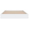 Cama Individual | Cama Para Adultos | Estructura De Cama Madera De Ingeniería Blanca 100x200 Cm Cfw91679