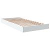 Cama Individual | Cama Para Adultos | Estructura De Cama Madera De Ingeniería Blanca 100x200 Cm Cfw91679