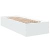 Cama Individual | Cama Para Adultos | Estructura De Cama Madera De Ingeniería Blanca 100x200 Cm Cfw85481