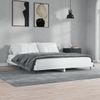 Cama Matrimonial | Cama Para Adultos | Estructura De Cama Madera Contrachapada Blanca 120x200 Cm Cfw872564