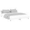 Cama Matrimonial | Cama Para Adultos | Estructura De Cama Madera Contrachapada Blanca 120x200 Cm Cfw872564