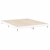 Cama Matrimonial | Cama Para Adultos | Estructura De Cama Madera Contrachapada Blanca 120x200 Cm Cfw872564