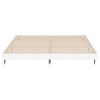 Cama Matrimonial | Cama Para Adultos | Estructura De Cama Madera Contrachapada Blanca 120x200 Cm Cfw872564