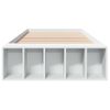 Cama Individual | Cama Para Adultos | Estructura De Cama Madera De Ingeniería Blanca 90x200 Cm Cfw22999