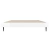 Cama Individual | Cama Para Adultos | Estructura De Cama Madera Contrachapada Blanco Brillo 100x200cm Cfw619110