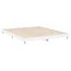 Cama Matrimonial | Cama Para Adultos | Estructura De Cama Madera Contrachapada Blanco Brillo 120x200cm Cfw332759