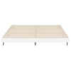 Cama Matrimonial | Cama Para Adultos | Estructura De Cama Madera Contrachapada Blanco Brillo 120x200cm Cfw520918