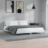 Cama Matrimonial | Cama Para Adultos | Estructura De Cama Madera Contrachapada Blanco Brillo 150x200cm Cfw637325