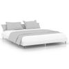 Cama Matrimonial | Cama Para Adultos | Estructura De Cama Madera Contrachapada Blanco Brillo 150x200cm Cfw637325