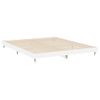 Cama Matrimonial | Cama Para Adultos | Estructura De Cama Madera Contrachapada Blanco Brillo 150x200cm Cfw637325