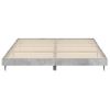 Cama Matrimonial | Cama Para Adultos | Estructura De Cama Madera Contrachapada Gris Hormigón 120x200cm Cfw754811